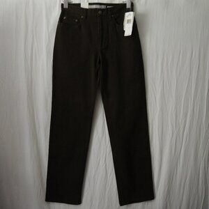 Jones New York Everyday Stretch Jeans Olive Green Tapered Leg Size 4